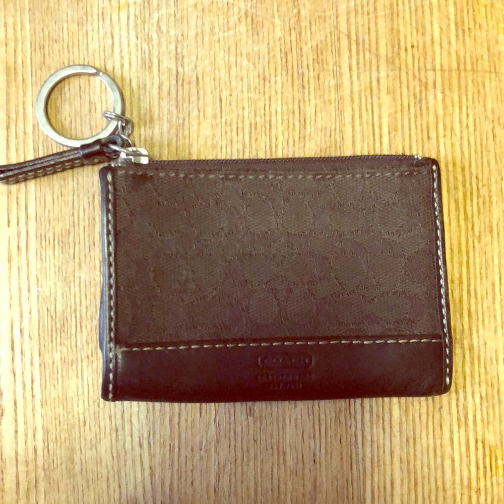 Coach Mini ID/Business Card Holder with Keyring